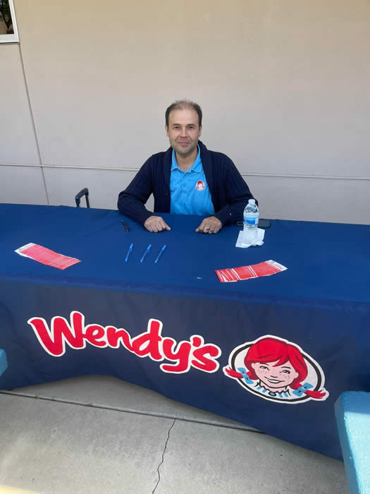 May be an image of 1 person and text that says 'Wendy's'